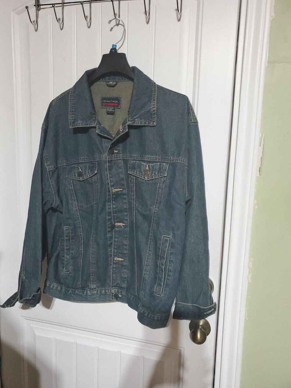 VTG CrossFire Men Jean Jacket Trucker Size M - Picture 6 of 12